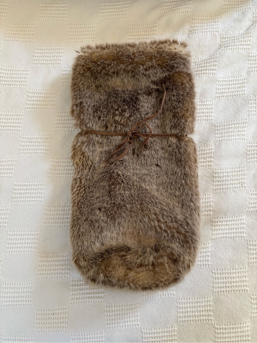 Restoration Hardware Faux Fur Wine Bag